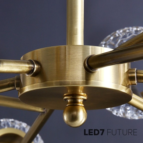 Loft Industry Modern - Gold Ring Diamond Chandelier